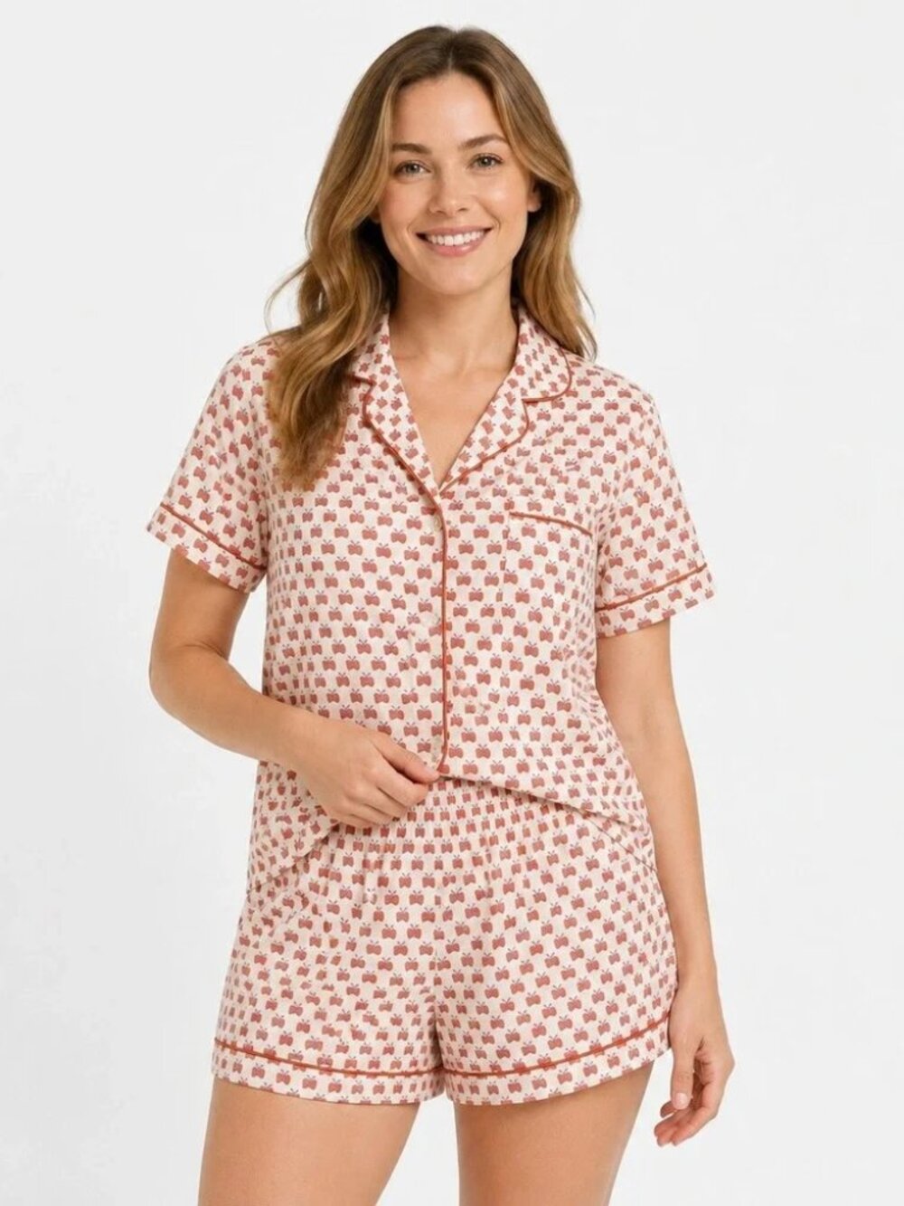 Roller Rabbit Pima Cotton Pink Butterfly Short Pajamas- Size L